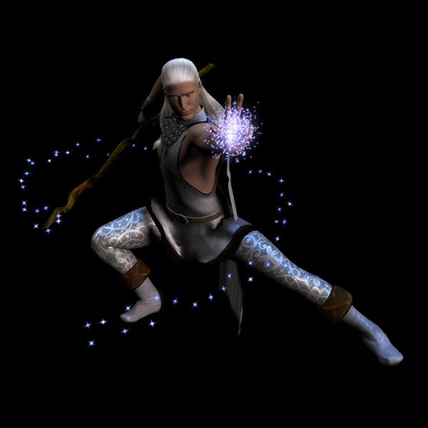 Taleen, a white elven mage from the WBS roleplaying community